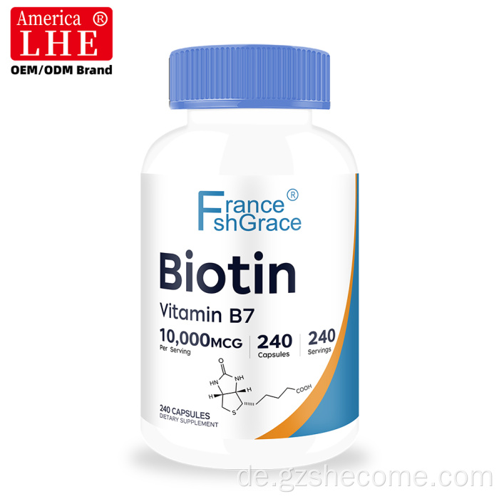 Shecome Biotin Vitamin B7 Kapseln Haar Haut Nägel